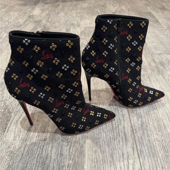 Christian Louboutin black So Kate jacquard booties - Picture 5 of 16